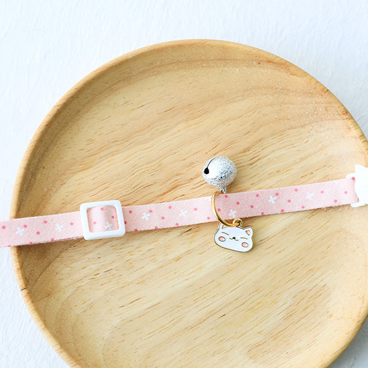 Charming Pet Collar with Silver Bell
